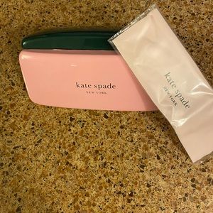 Kate Spade eyeglass case with microfiber cloth.